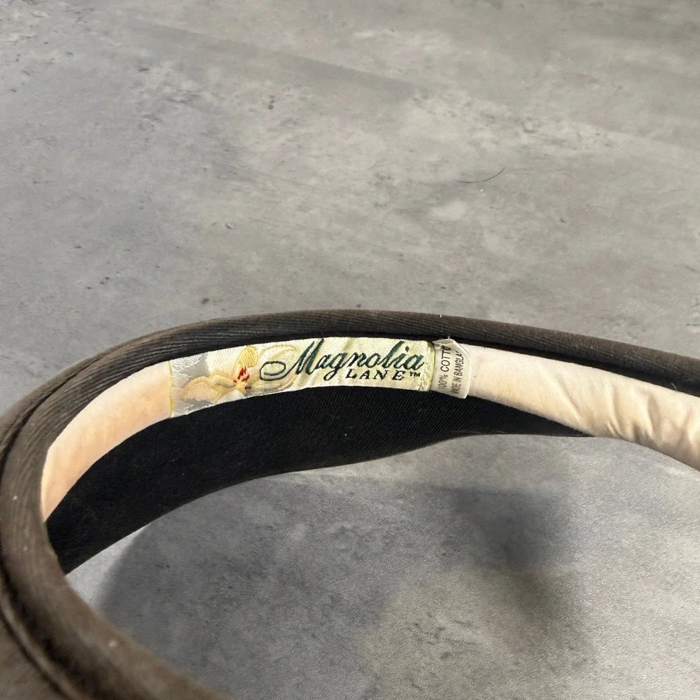 Vintage Masters Golf Visor Adult Black Faded Cotton Low Profile Tournament Hat - Picture 4 of 5